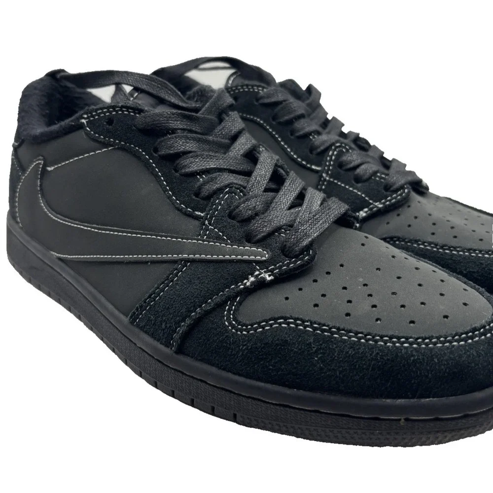 Travis Scott Jordan 1 Low Black Phantom Sneakers Mens Size 11 DM7866-001
